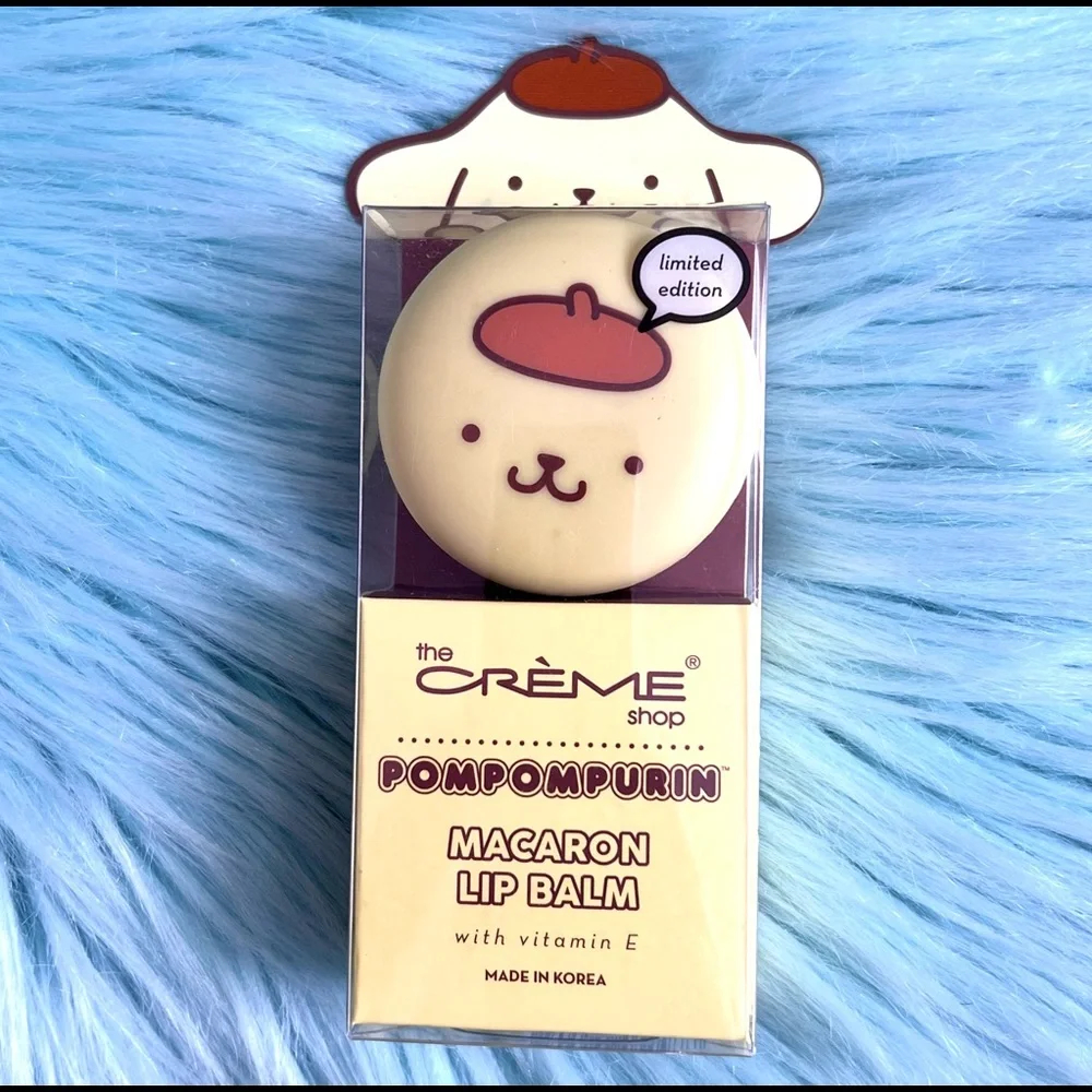 Crème Shop x Sanrio Caramel Pudding Pompompurin Macaron Lip Balm Limited Edition